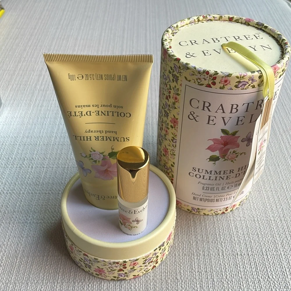 Crabtree & Evelyn Summer Hill fragrance oil hand cream set